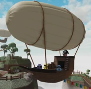 The Tiny Crew's airship.