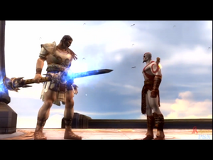 Kratos vs. Theseus.