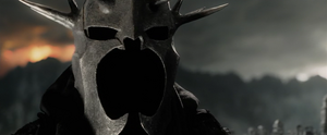 The Witch-king commanding Lieutenant Gothmog to lead Sauron's armies into battle