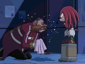 Eggman tricking Knuckles.