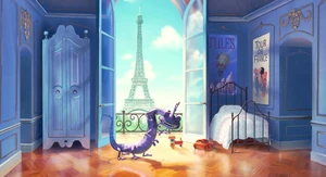 Randall in a room in Paris.