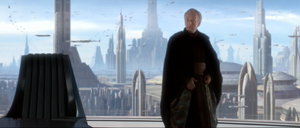 Palpatine dismisses Padmé's claims that the situation is not serious.
