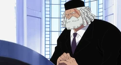 Saturn speaking to Akainu.