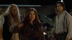 Gabe Romani confronting Billy after he intruded their campfire.