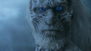 The White Walker as he spots Sam hiding in the distance.