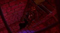 Jafar laughing/losing some of his sanity after discovering Aladdin's true identity.