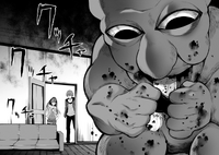 Ao Oni eating Takeshi in Ao Oni: Origins.