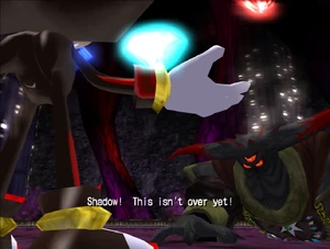 Black Doom's defeat in the Pure Hero route.