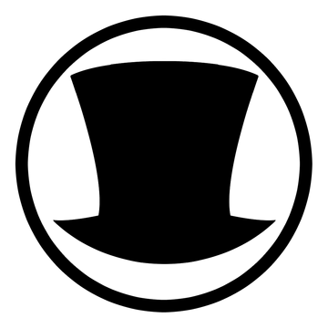 Black discount hat logo