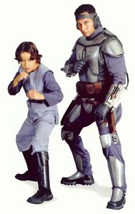 Young Boba with his "father," Jango.