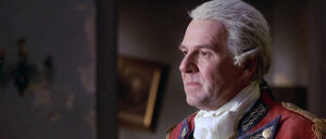 Cornwallis finally accepts his defeat, and his last scene.