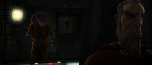 Loo eventually arrived at his secret lair to meet with Count Dooku followed by Anakin.