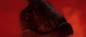 Red Death sees Toothless with Hiccup and Astrid