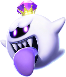 King Boo's alternate appearance in Mario Kart Tour, based on his appearance from the Luigi's Mansion trilogy