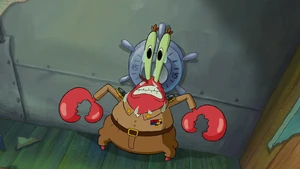 Mr. Krabs scared.