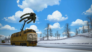 Diesel 10 stealing Christmas garland