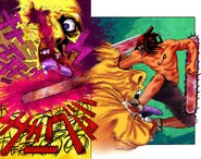 Denji killing the Zombie Devil.