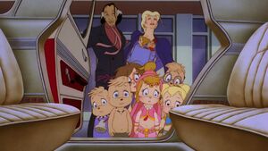 Claudia and Klaus kidnapping the Chipmunks and Chipettes.