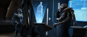 The Count attempts to dismiss it as a traitor in the Republic's fold, but Trench insists it is something beyond that as the trooper seemed to be in a trance-like state.