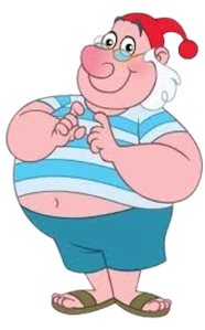 Mr. Smee as seen in "Jake and the Neverland Pirates".