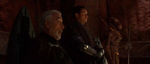 Jango Fett acts as the Count's bodyguard.