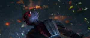 She threw Maul off the beam but Tano caught him with the Force as Maul cried out for her to let him go and to let him die.