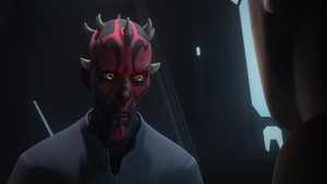 Maul is surprised that Ezra knows, and asks him what his question will be and when Ezra expresses his desire to destroy the Sith, Maul replies that he is seeking only hope.