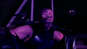 Shredder without his helmet.