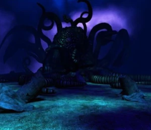 A concept art of the Ancient God (the Elder God) in Soul Reaver 2.