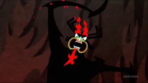 Aku's Breakdown when betrayed by Ashi as her father