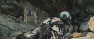 The Ultron Sentinels being unleashed.