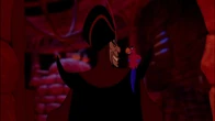 Jafar and Iago scheming to overthrow the Sultan and take over the kingdom of Agrabah.