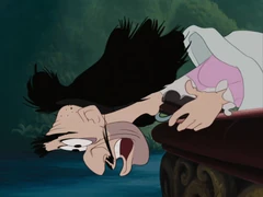 Hook afraid of Tick-Tock Croc.