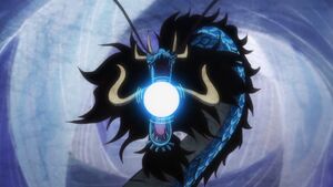 Kaido use fire beam.