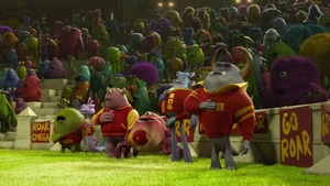 Randall and the Roars singing their school song.