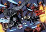 Ochi battling Crimson Dawn assassins.