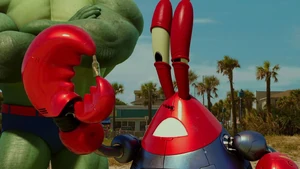 Mr. Krabs rethinks if Plankton did not make a decoy note in the formula again.