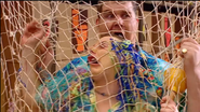 Bubble and Squeak stuck in a net