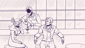 Richard Chappell at a bar.