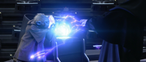 Yoda appeared to be on the brink of succeeding, the combination of both of the Force master's powers.