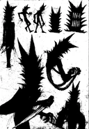 Dogtooth's character ref with blackened eyes, nicknamed "Dirt"