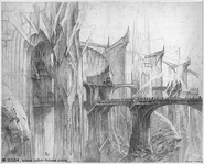 John Howe's drawing of Barad-dûr