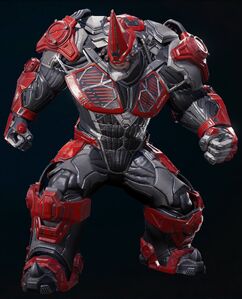 Rhino wearing specialized Roxxon armor.