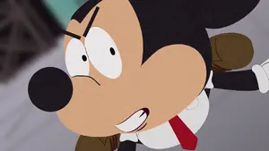 Mickey Mouse's evil stare.