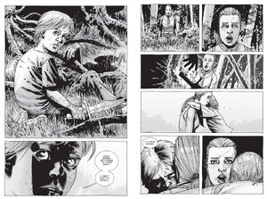 Ben killing Billy and hugging Andrea.