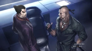 Art of Bruce and Kazuya Mishima in Bruce's Tekken 6 prologue.