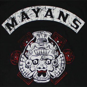 Colors Biker Gang Emblem Embroidered Back Patch IronOn Mayans Southern Cali M.C Colors Biker Gang Emblem Embroidered Back Patch IronOn Mayans Southern Cali M.C