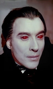 Dracula's glowing red eyes - Promotional image from "Taste the Blood of Dracula", 1969