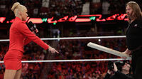 RAW 12 May 2014: Telling patriotic WWE legend Hacksaw Jim Duggan to get on his knees...