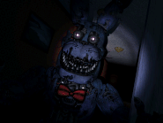 Nightmare Bonnie Jumpscaring the Kid at the Left Hall